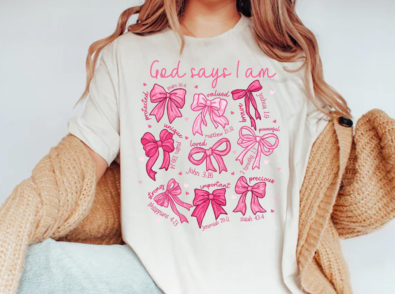 God says i am bow T-shirt