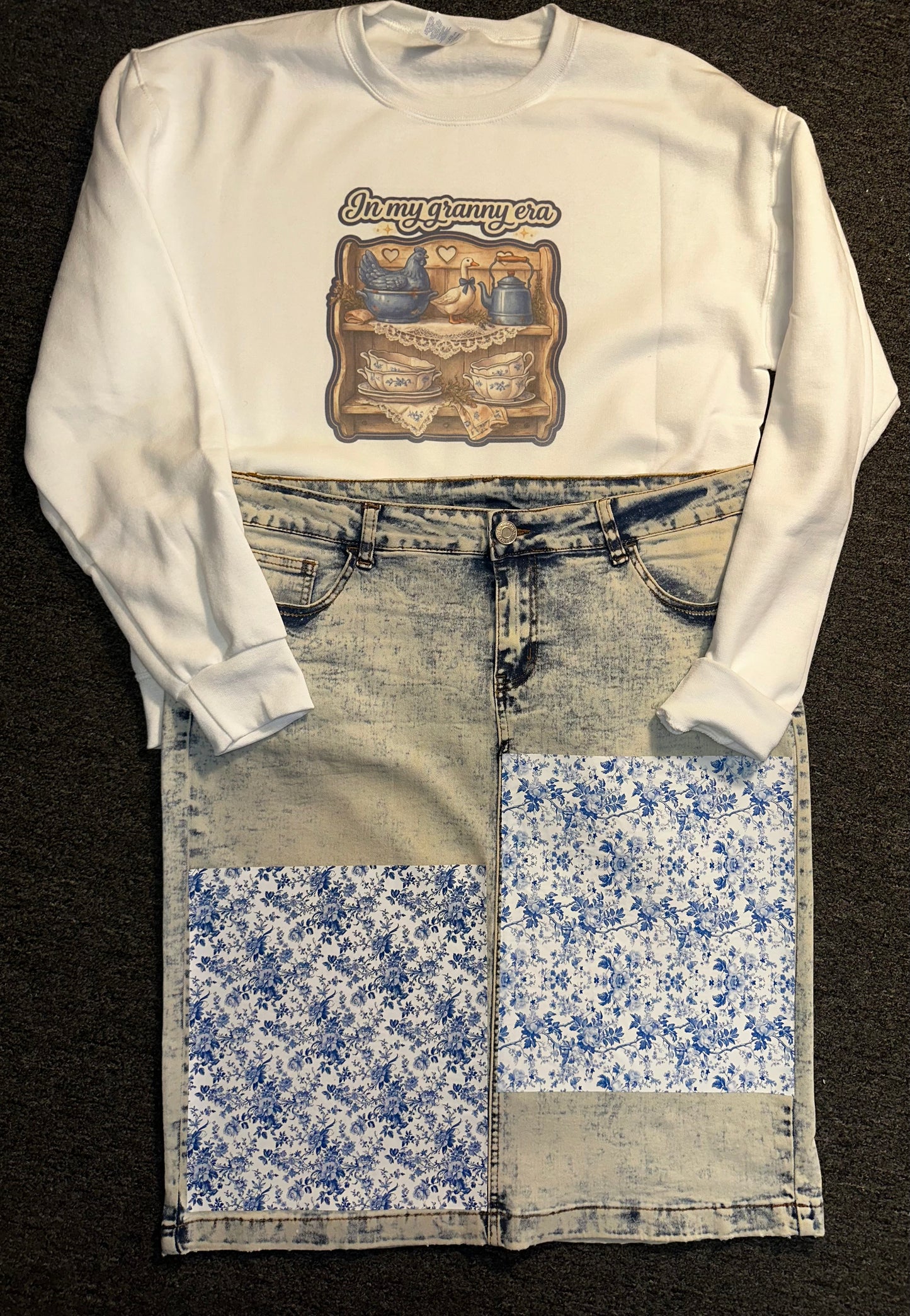 Granny Era maxi Denim skirt