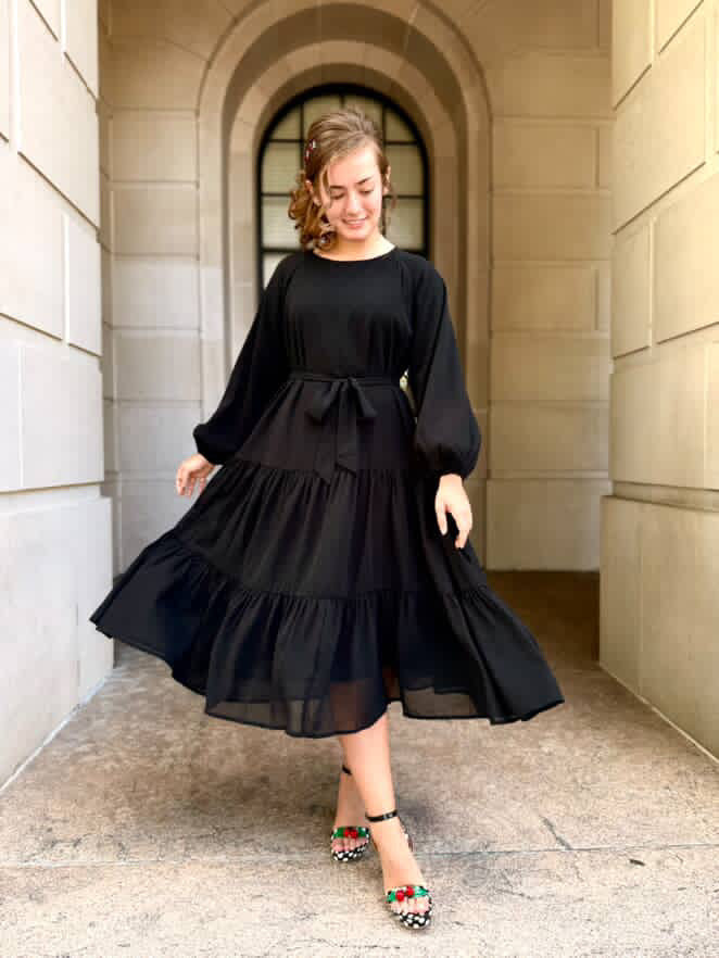 Southern Tenn exclusive black ruffle dress