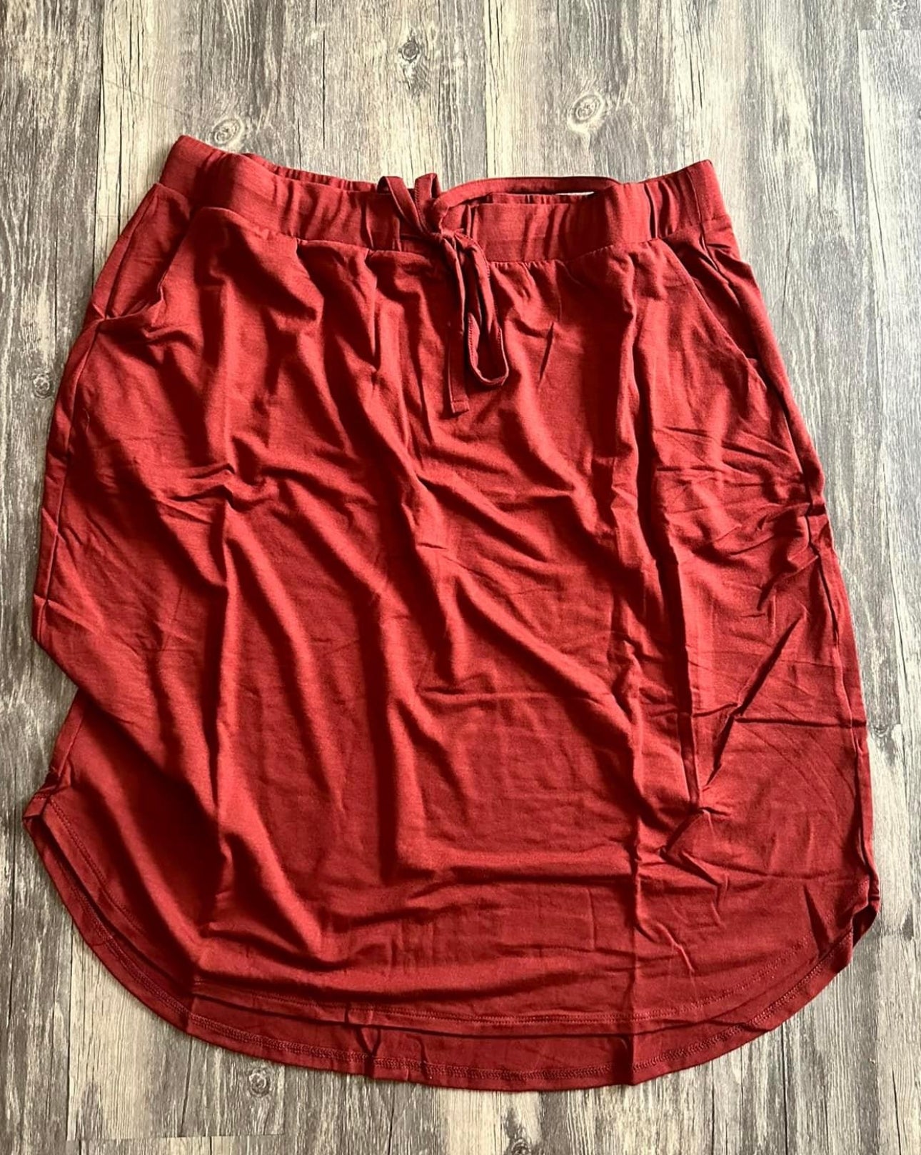 Rust Drawstring skirt