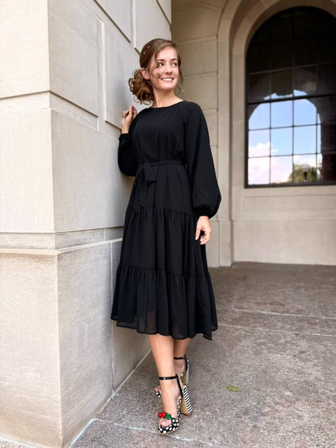 Southern Tenn exclusive black ruffle dress