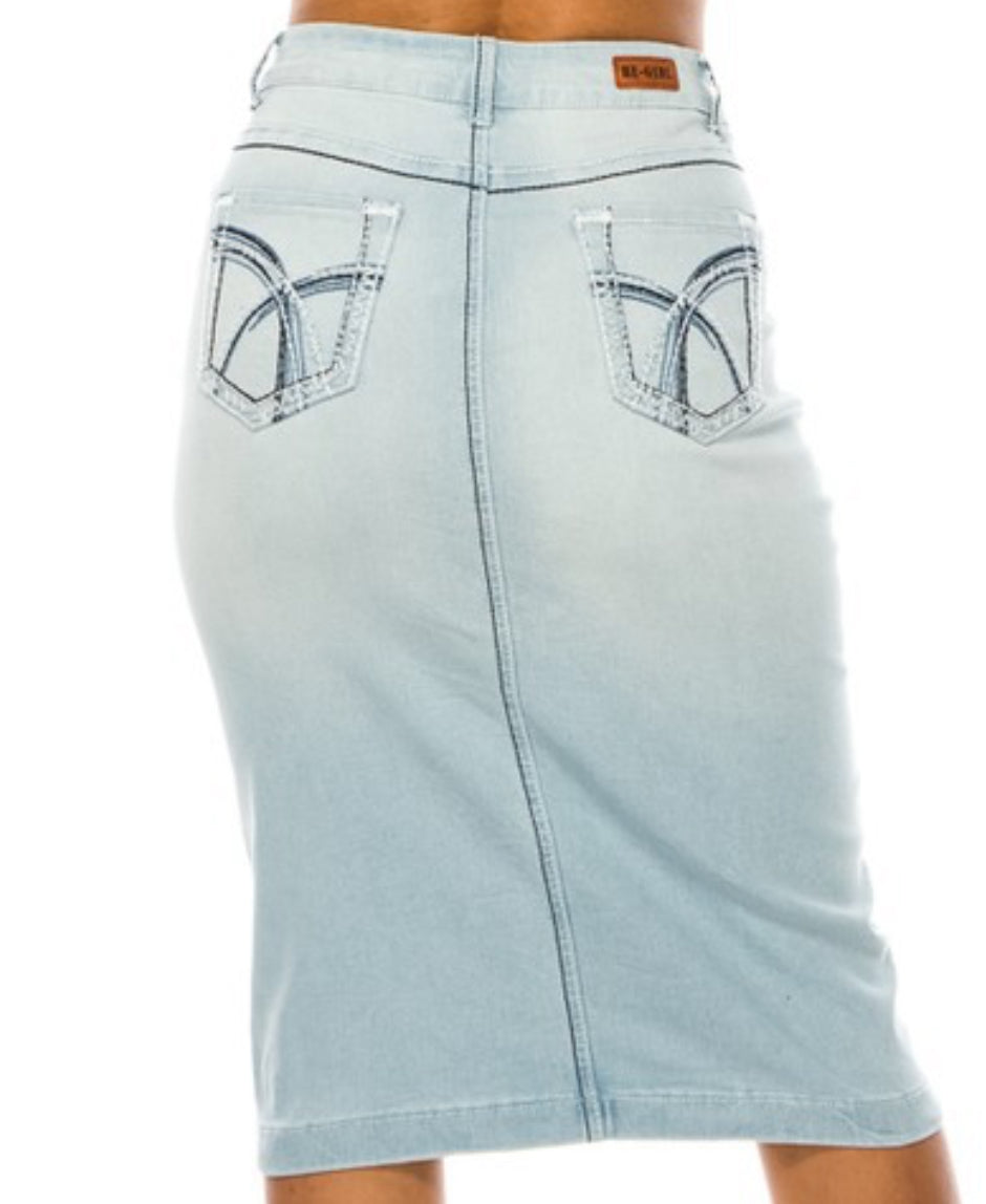 Tabby denim skirt
