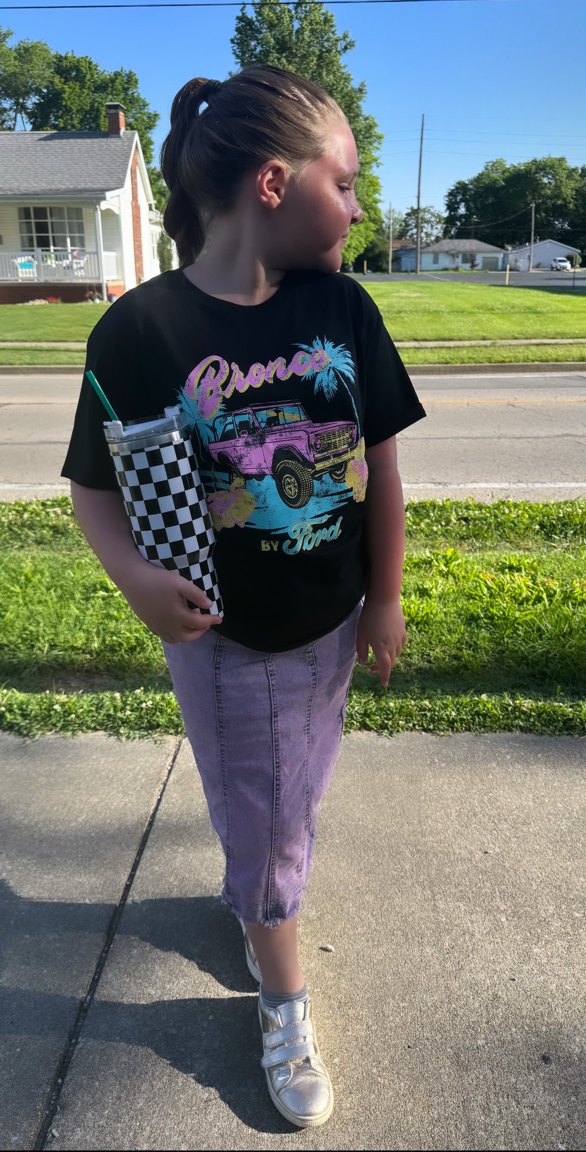 Dark purple retro denim