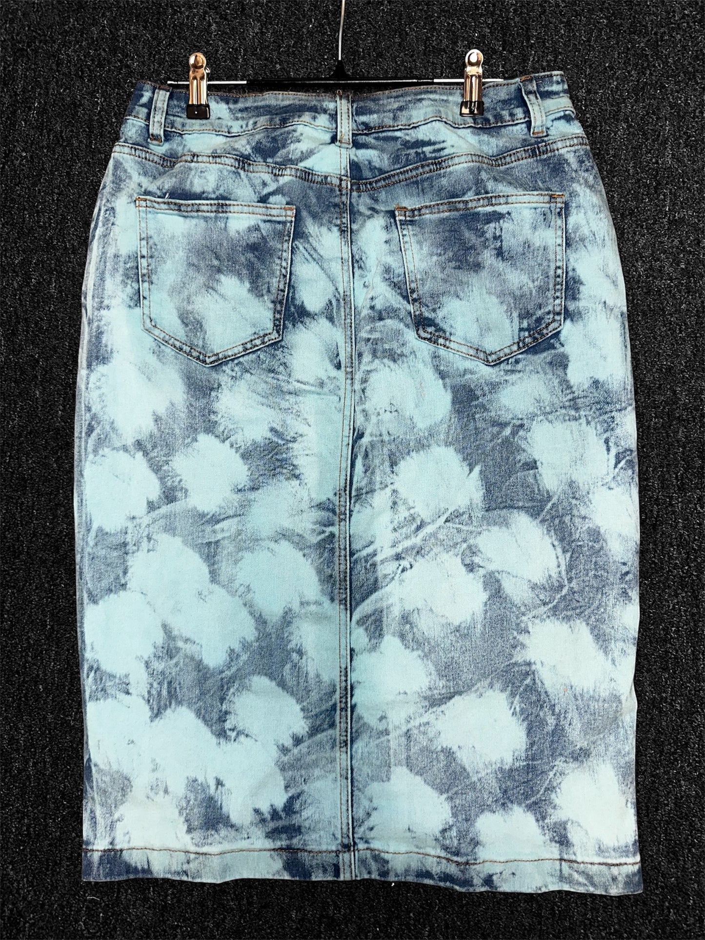 Teal Retro Denim skirt