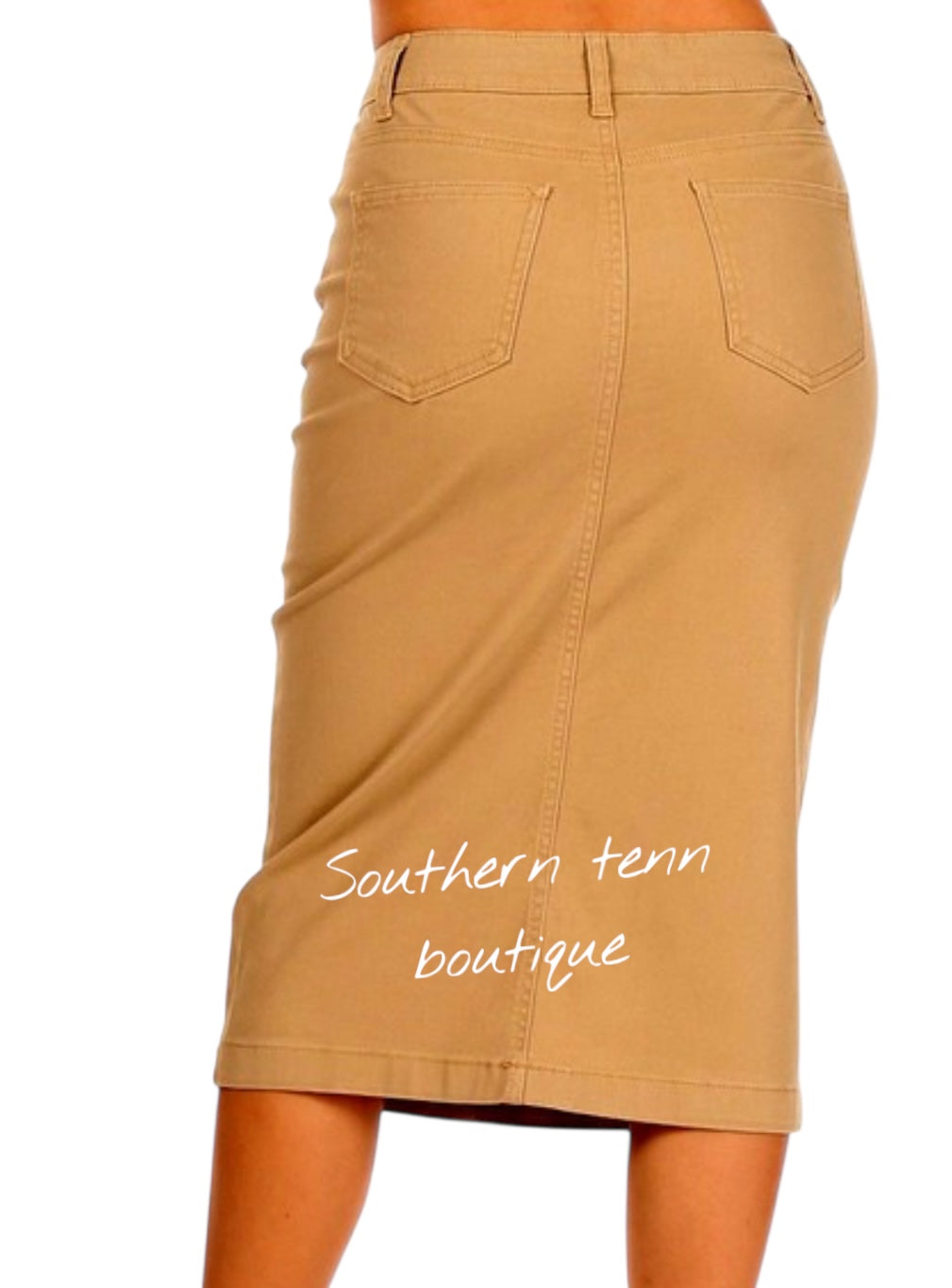 Khaki Denim skirt