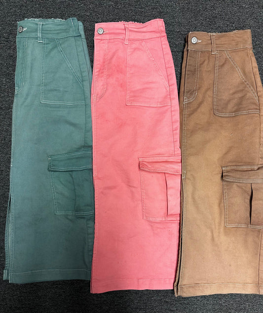 exclusive denim skirt tan