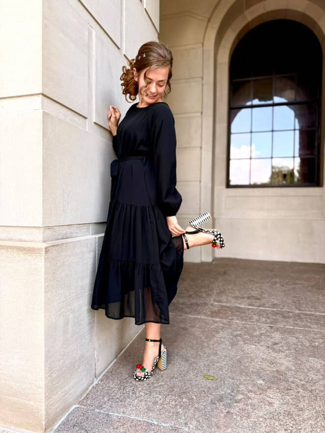 Southern Tenn exclusive black ruffle dress
