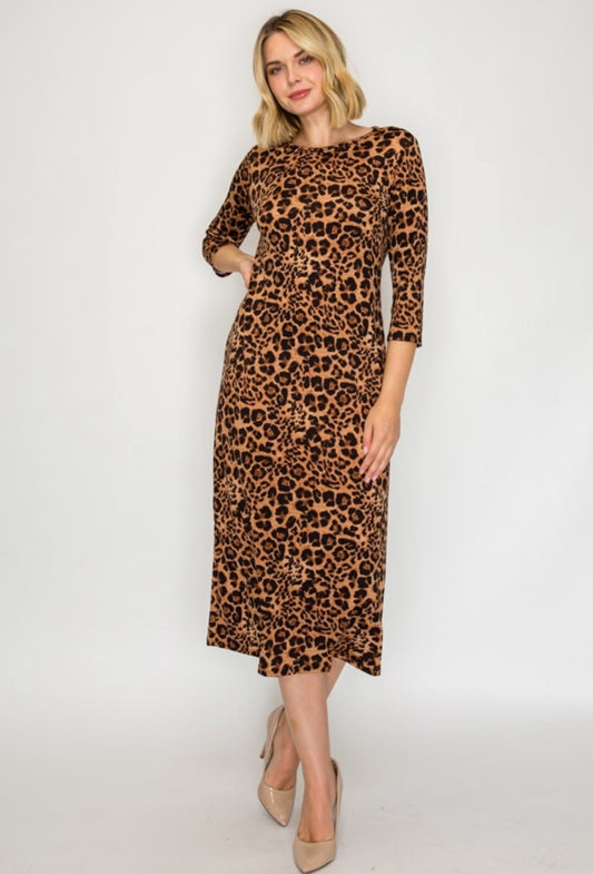 Animal print dress