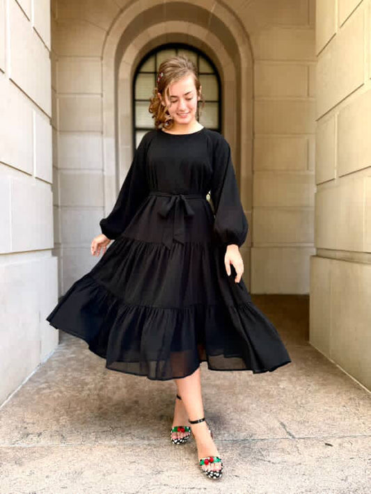 Southern Tenn exclusive black ruffle dress