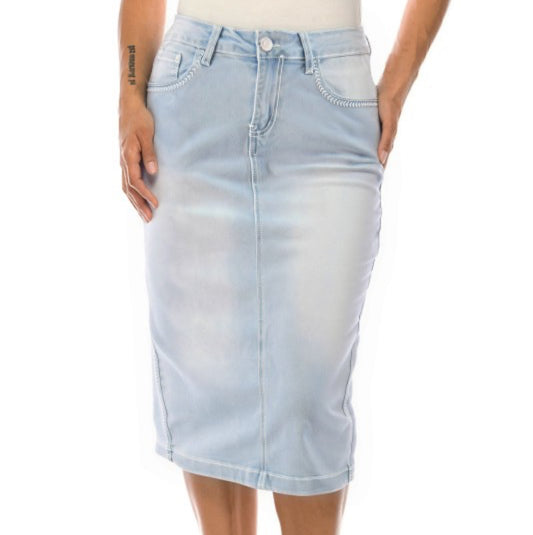 Light wash Denim skirt