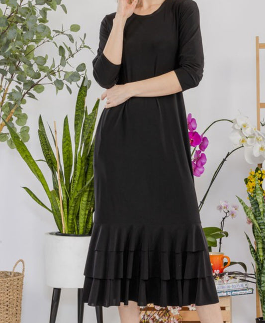 Black maxi dress