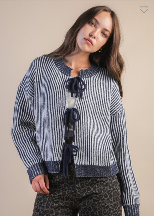 Navy blue Bow sweater