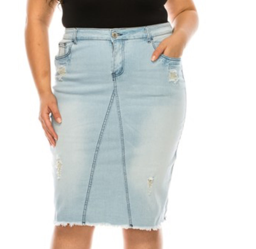 Light Wash denim skirt