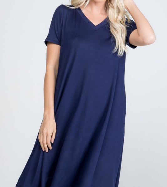 Navy Swing dress