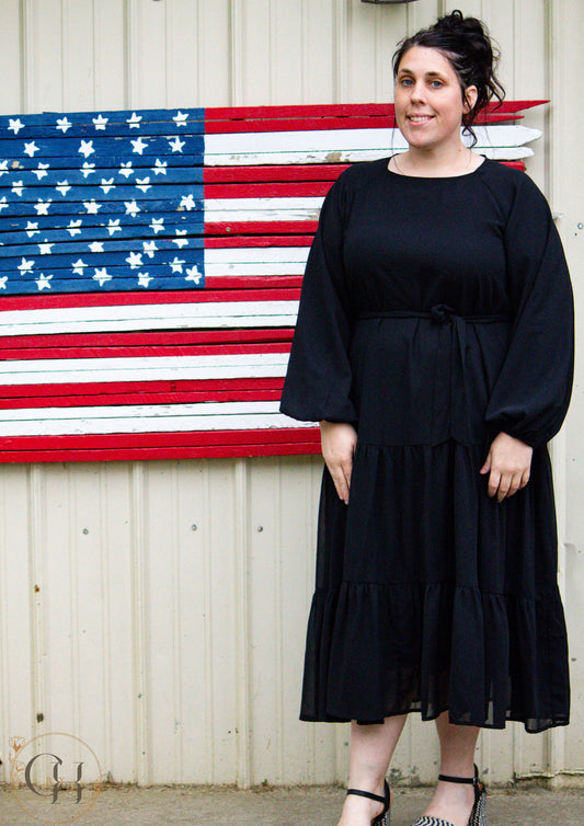 Southern Tenn exclusive black ruffle dress