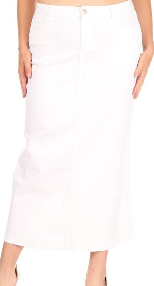 White maxi denim