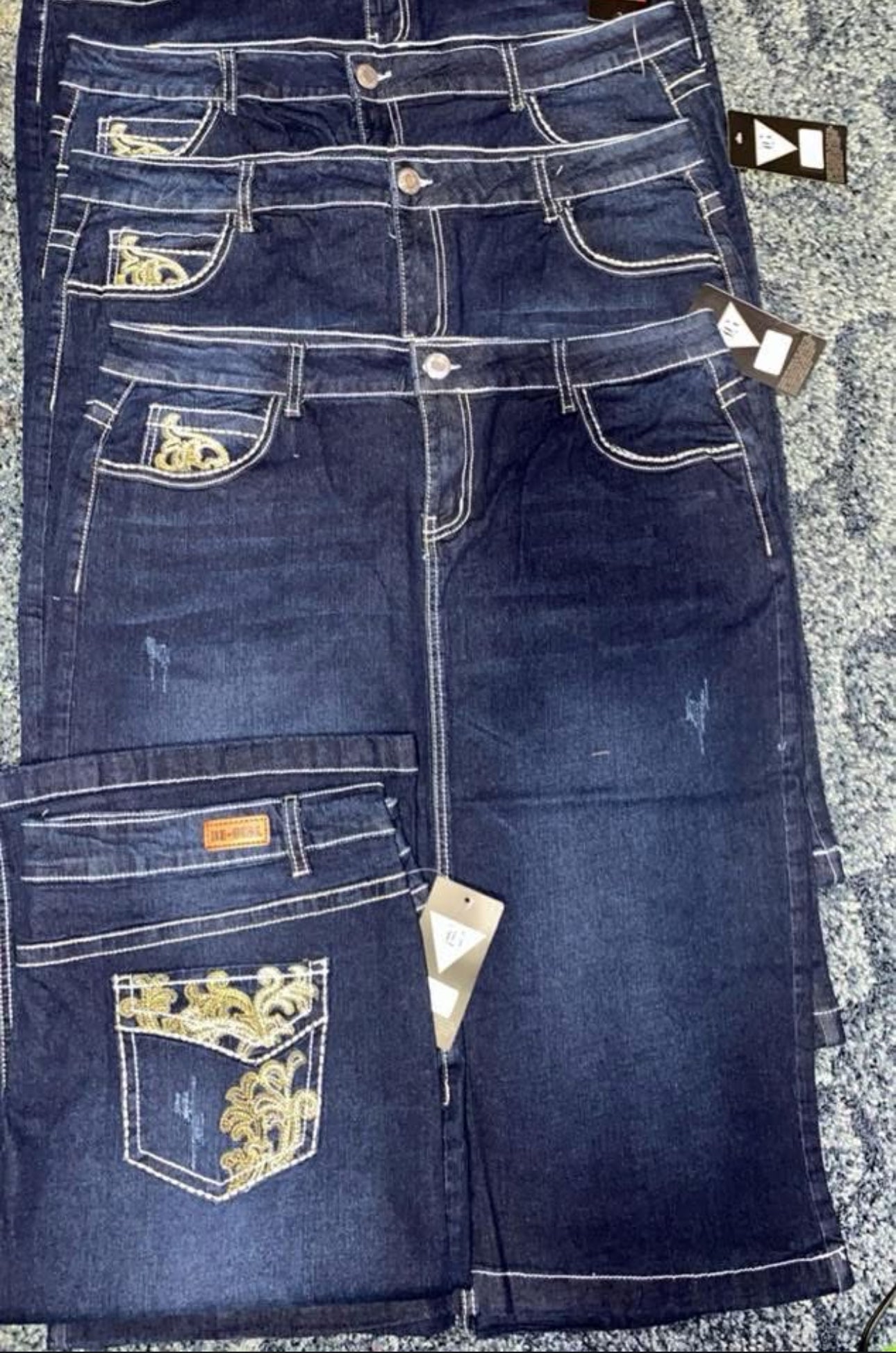 Dark midi Denim skirt