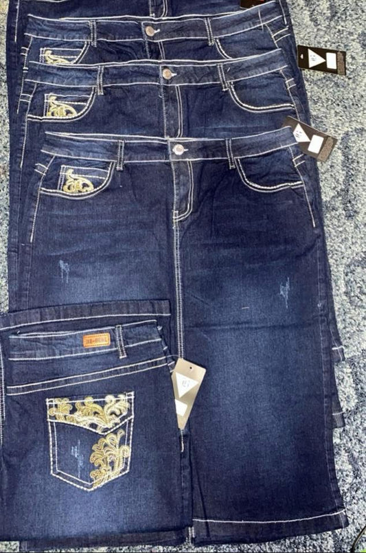 Dark midi Denim skirt