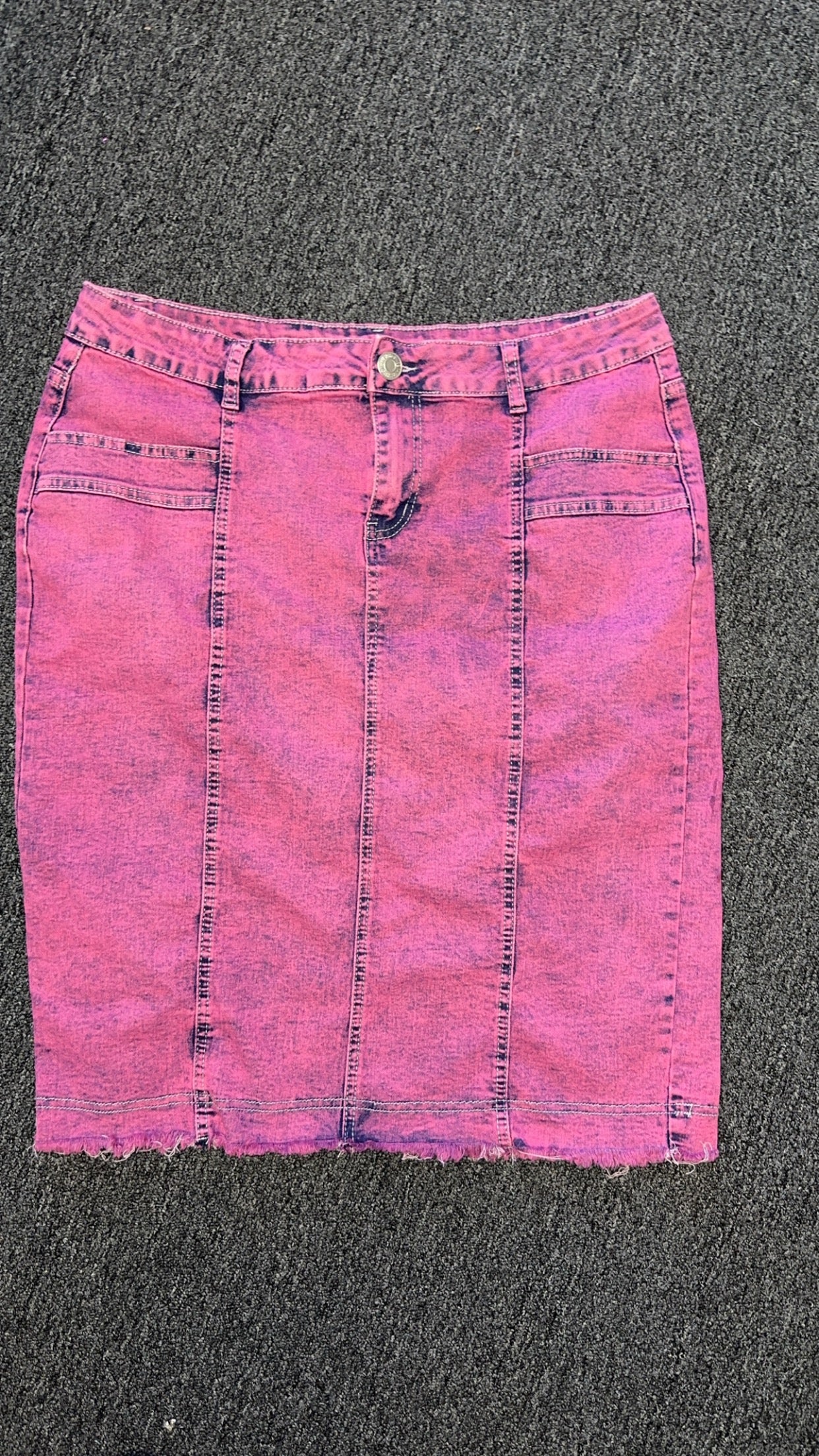 Pink Retro Denim skirt