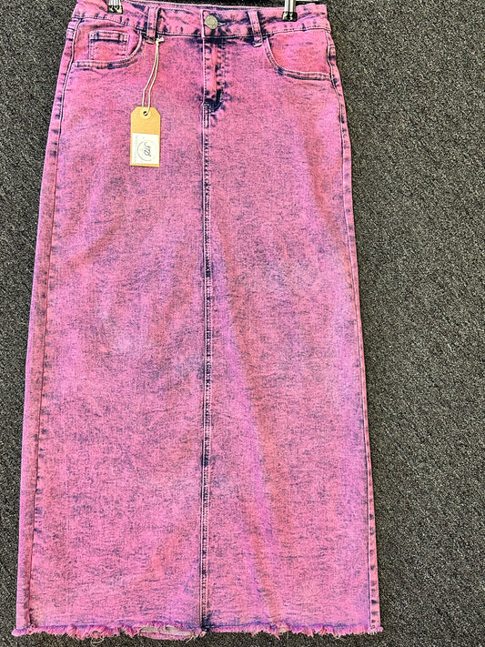 Pink Retro maxi skirt